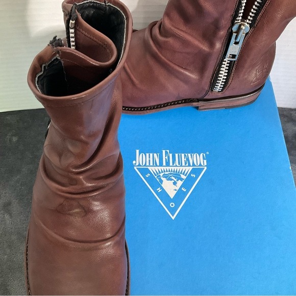 John Fluevog Shoes Living Malcolm‎ Goodyear Welt Zipper Gusset Men Sz 5 & W Sz 7 - Picture 12 of 13